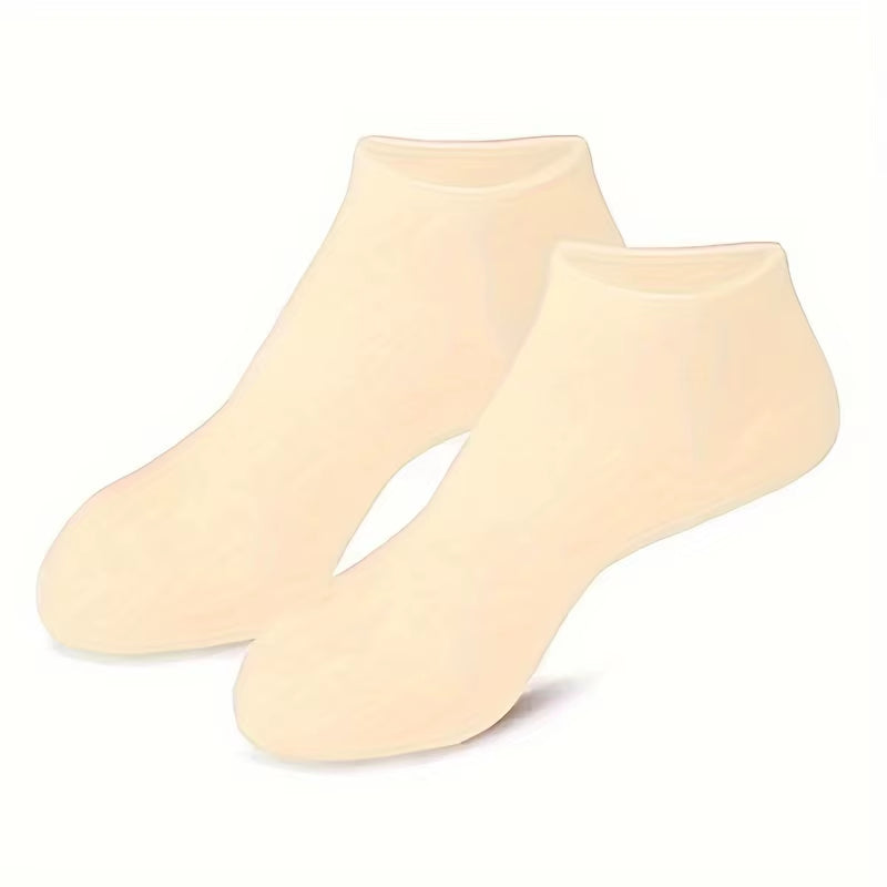 2 Pack Silicone Moisturizing Foot Socks for Cracked Feet, Foot Spa Treatment Socks Moisturizing Gel Socks