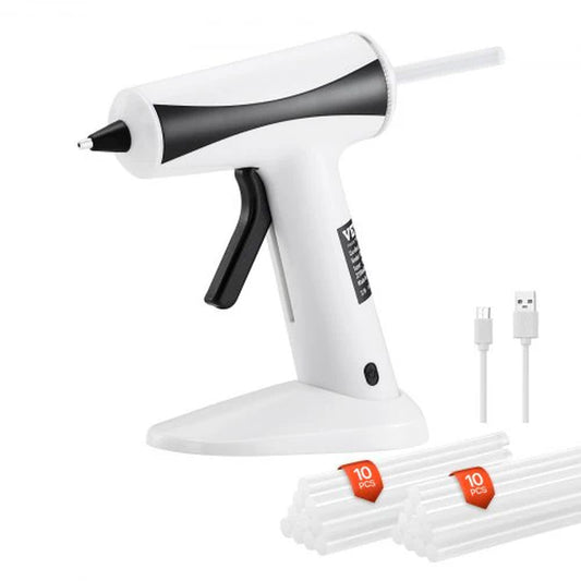 Cordless Hot Glue Gun Hot Melt Glue Gun with 20Pcs Sticks Rechargeable Battery