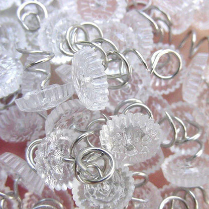 50 Pcs Upholstery Tacks Headliner Pins Clear Heads Twist Bed Fabric Sofa Chair