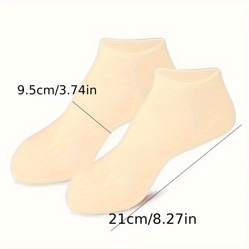 2 Pack Silicone Moisturizing Foot Socks for Cracked Feet, Foot Spa Treatment Socks Moisturizing Gel Socks