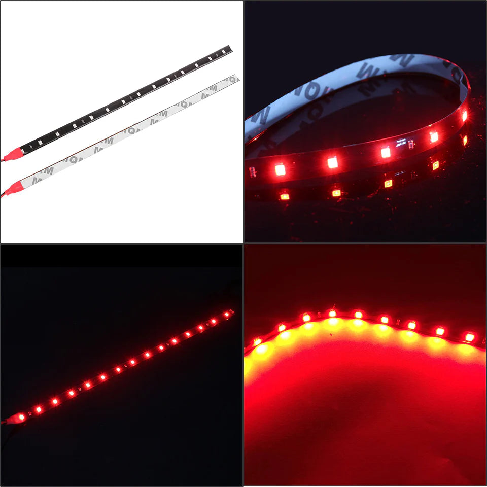 Lot Waterproof 12''/15 DC 12V Motor LED Strip Underbody Light for Car Motorcycle