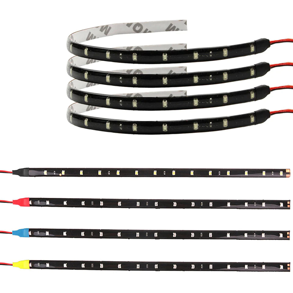 Lot Waterproof 12''/15 DC 12V Motor LED Strip Underbody Light for Car Motorcycle