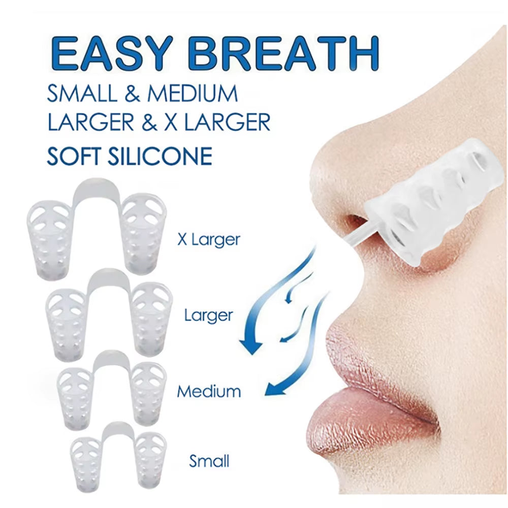 8Pcs Nose Clip anti Snore Device Silicone Nasal Clip Easy Breath Nose Clips Devices Prevent Snoring Aid Device Improve Sleeping