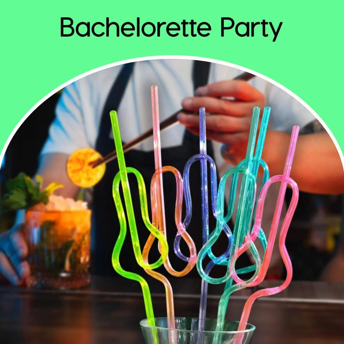 6Pcs Drink Straw for Adults Bridal Shower Birthday Party Wedding Favor Decor Bar