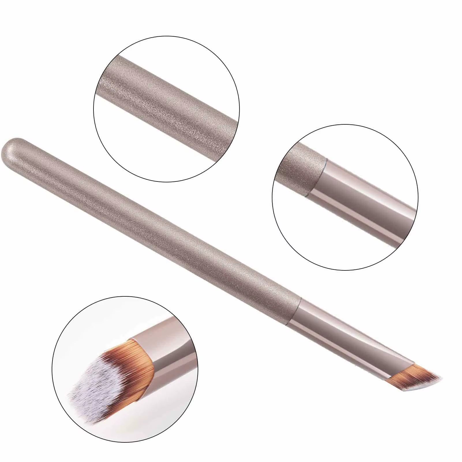 Square Tilt Angle Eyebrow Brush Soft Comfortable Fabric Head Makeup Brushes for Women Female Makeup Tool