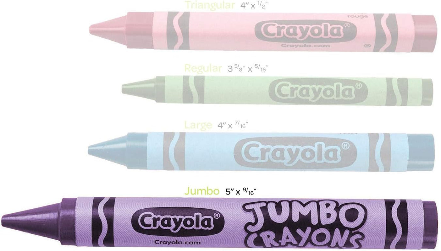 Jumbo Crayons Bulk, 6 Sets of 16 Large Crayons for Toddlers & Kids, School Supplies, Gifts [Amazon Exclusive]