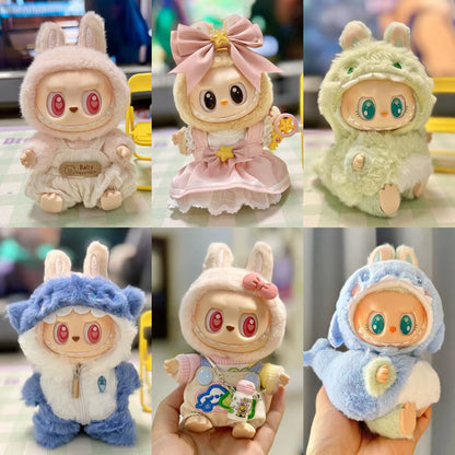 17Cm Cute Mini Plush Doll'S Clothes Outfit Accessories for Korea Kpop Exo Labubu II Idol Dolls Sitting Party Clothing DIY Gift