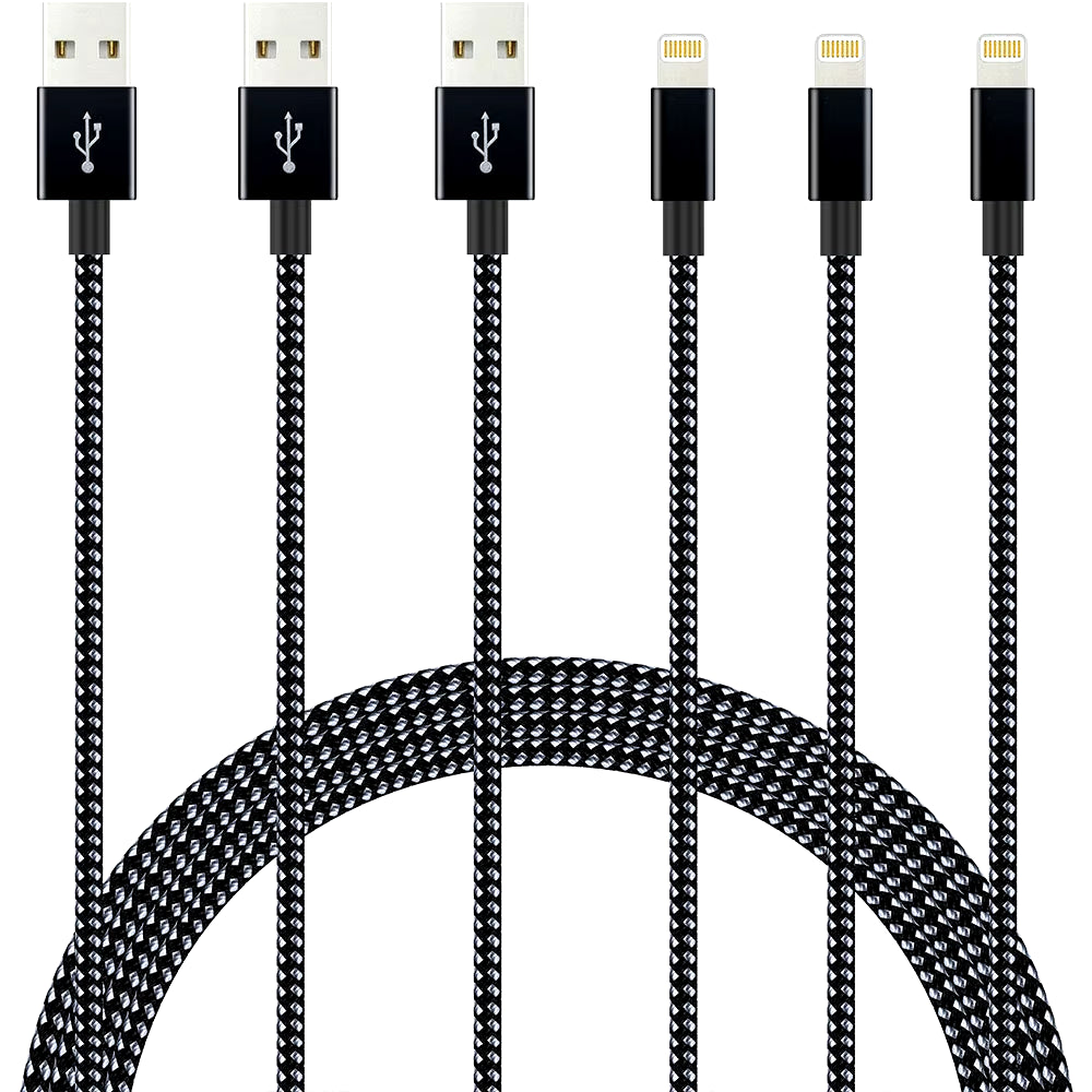 Mfi Certified Lightning Data Cable 3Pack 50CM Braided Charging Cable Colorful Design Compatible with Iphone 14/13/12/11/X Series