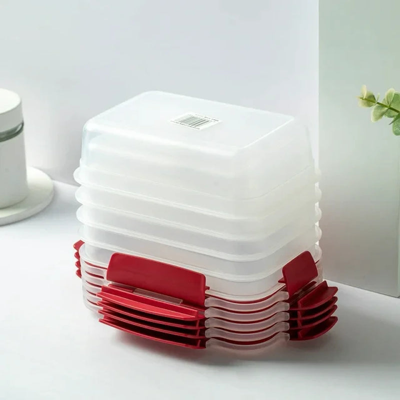 5 Pack Stackable Food Storage Containers Airtight & Leakproof Set Snap Lock Lids