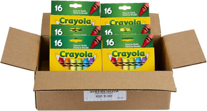 Jumbo Crayons Bulk, 6 Sets of 16 Large Crayons for Toddlers & Kids, School Supplies, Gifts [Amazon Exclusive]