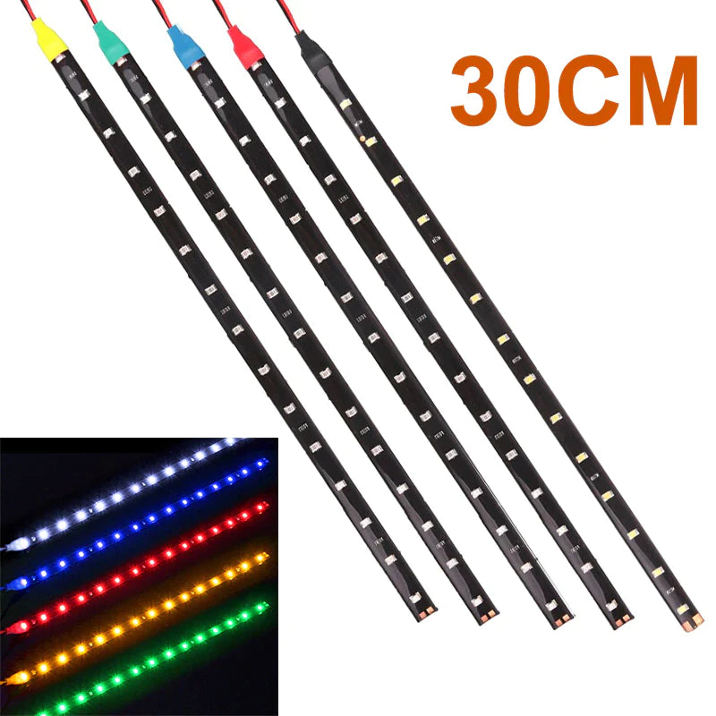 Lot Waterproof 12''/15 DC 12V Motor LED Strip Underbody Light for Car Motorcycle