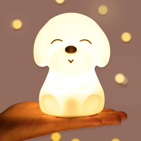 Cute Dog Kids Night Light, Portable Animal Lamp for Bedroom, Color Changing Lights with Touch Control,Portable,Battery Operated,Rechargeable