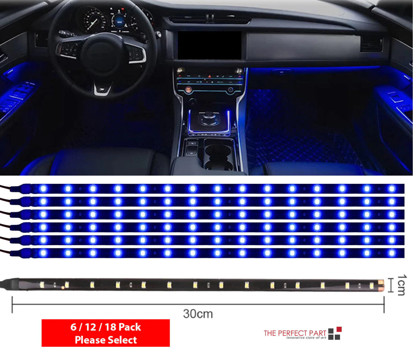 Lot Waterproof 12''/15 DC 12V Motor LED Strip Underbody Light for Car Motorcycle