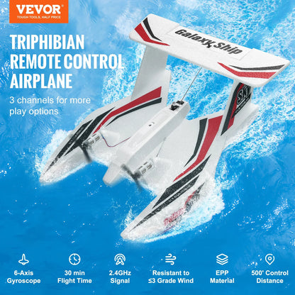 VEVOR RC Airplane Amphibious EPP Foam RC Plane Toy with 2.4 Ghz Remote Control