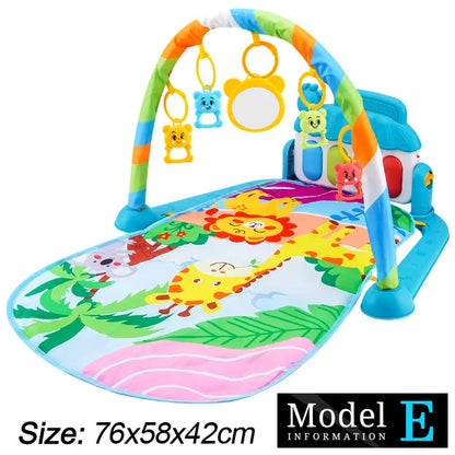 Baby Fitness Stand Music Play Gym Activity Toys Newborn Piano