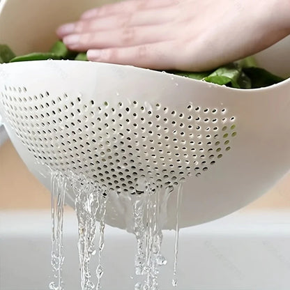 【Hot sales】Rice Drain Basket Rice Filter Fruit and Vegetable Drain