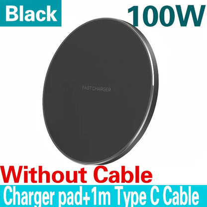 100W Fast Wireless Charger Pad for iPhone 15 14 13 12 11 Pro