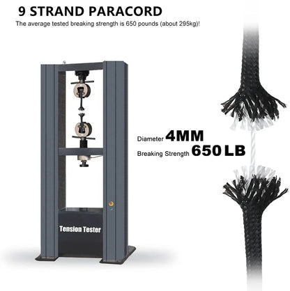 9-Core 650lb Paracord 5/15/31m Dia 4mm Military Tactical Survival