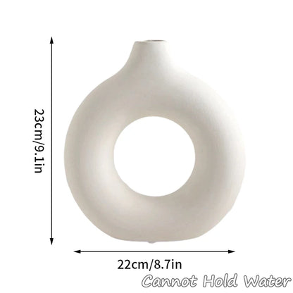 Imitation Ceramic Pure White Vase Decorative Vasen Single Branch