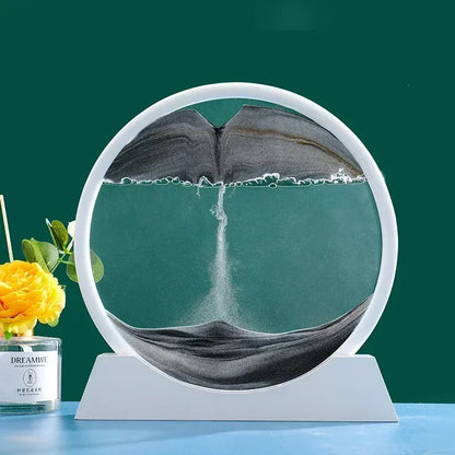 3D Moving Sand Art Picture Round Glass Deep Sea Sandscape