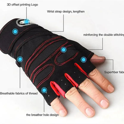 Outdoor Sport Gloves for Men Women Wrist Guard Fitness Gym