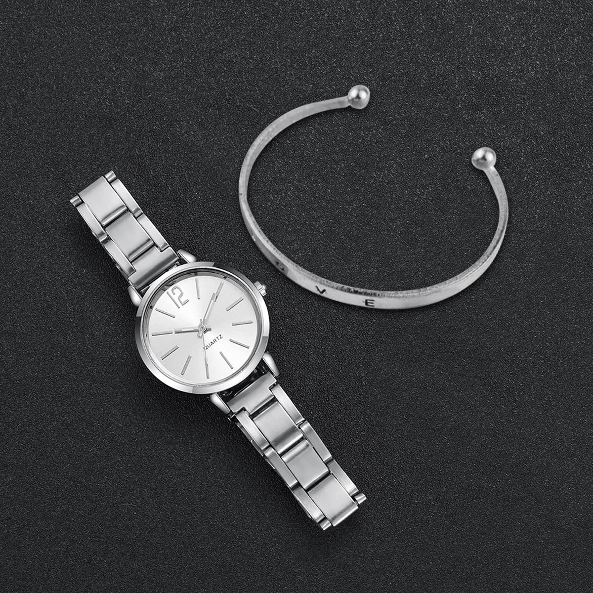 Fashion Women Elagant Watch Casual Simple Steel Strap Quartz