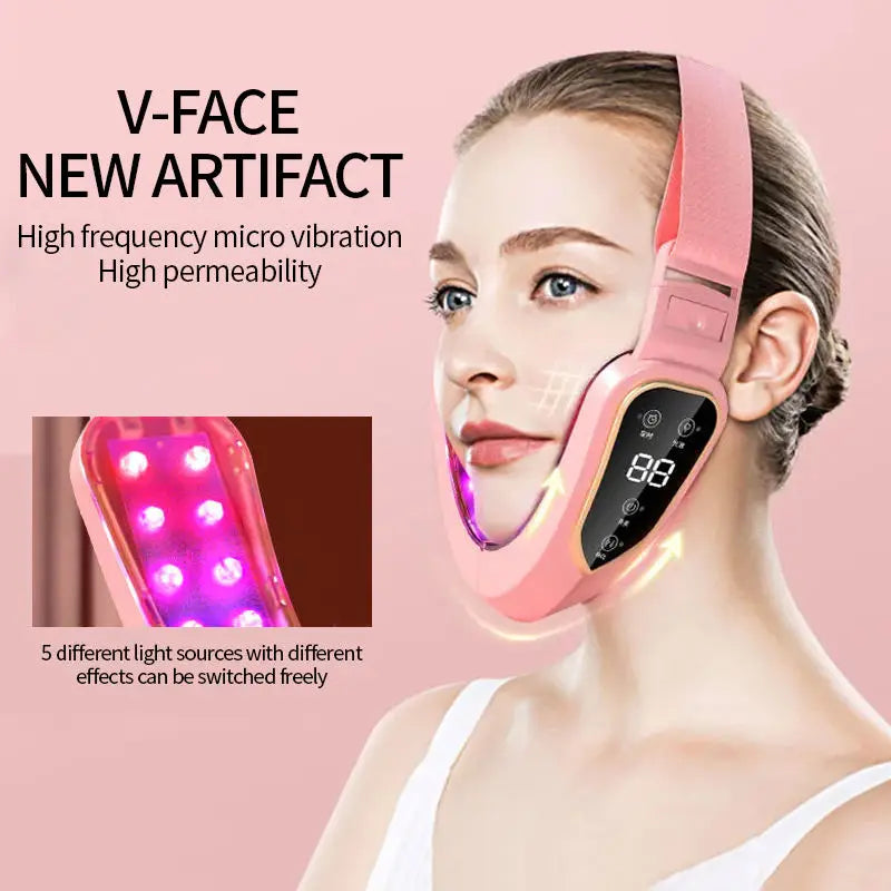 LED Photon Therapy Facial Slimming Vibration Massager Facial Lifting