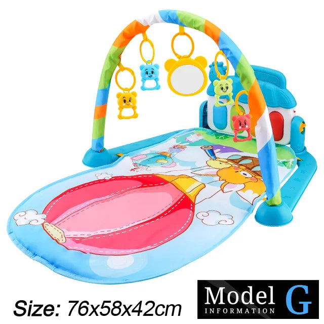 Baby Fitness Stand Music Play Gym Activity Toys Newborn Piano