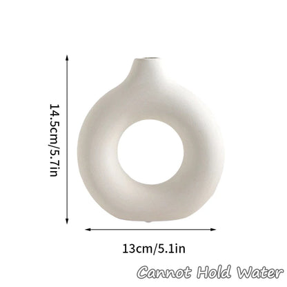 Imitation Ceramic Pure White Vase Decorative Vasen Single Branch