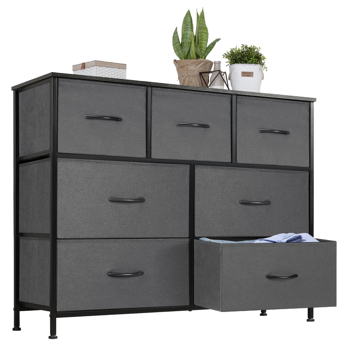 JHK Desser For Bedroom With 7 Fabric Drawers Organizer Storage