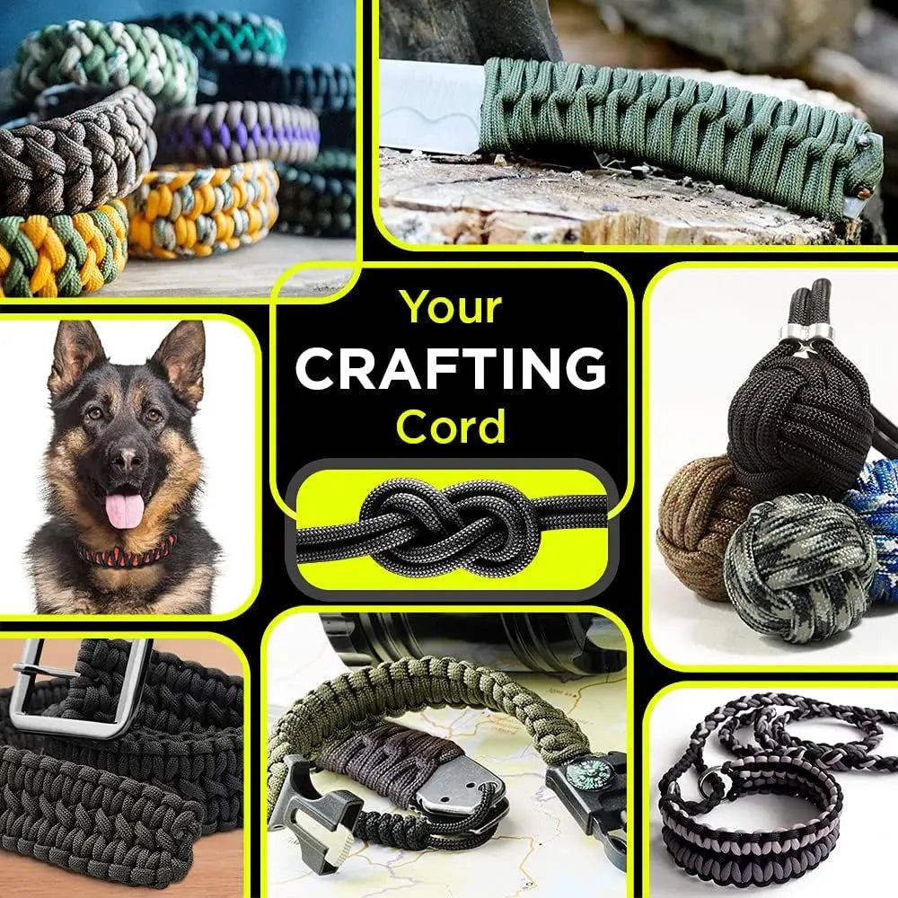 9-Core 650lb Paracord 5/15/31m Dia 4mm Military Tactical Survival