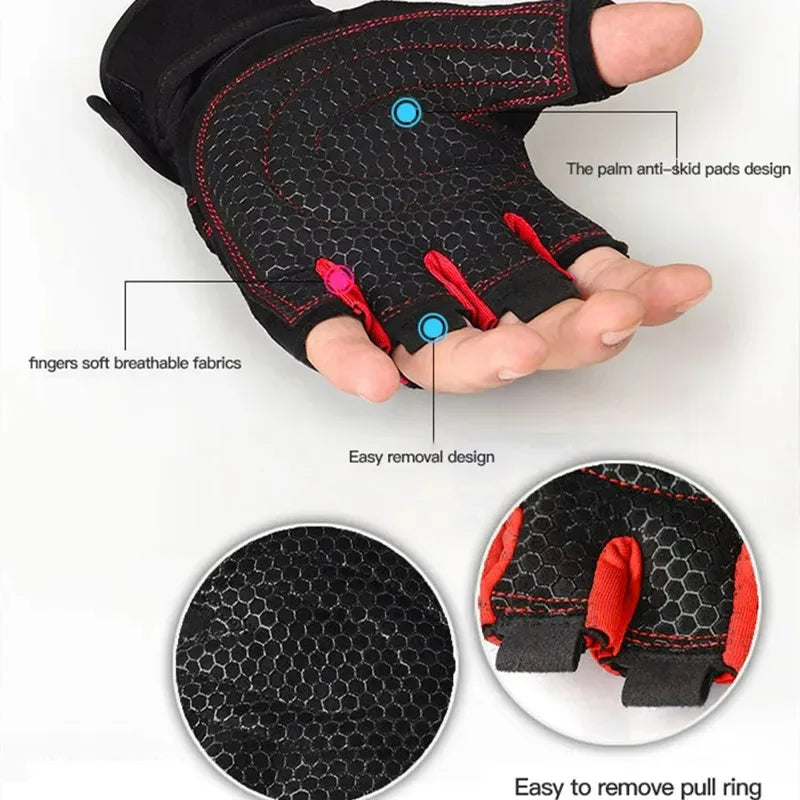 Outdoor Sport Gloves for Men Women Wrist Guard Fitness Gym