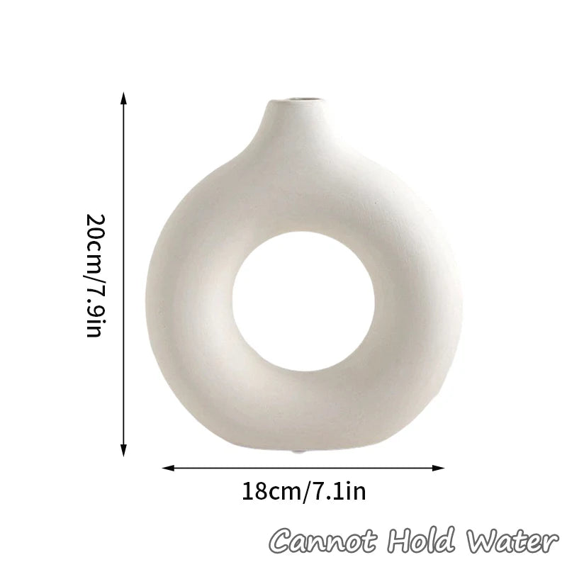 Imitation Ceramic Pure White Vase Decorative Vasen Single Branch