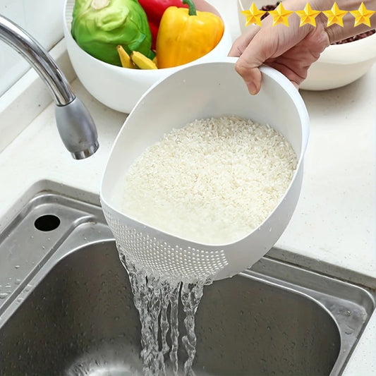 【Hot sales】Rice Drain Basket Rice Filter Fruit and Vegetable Drain