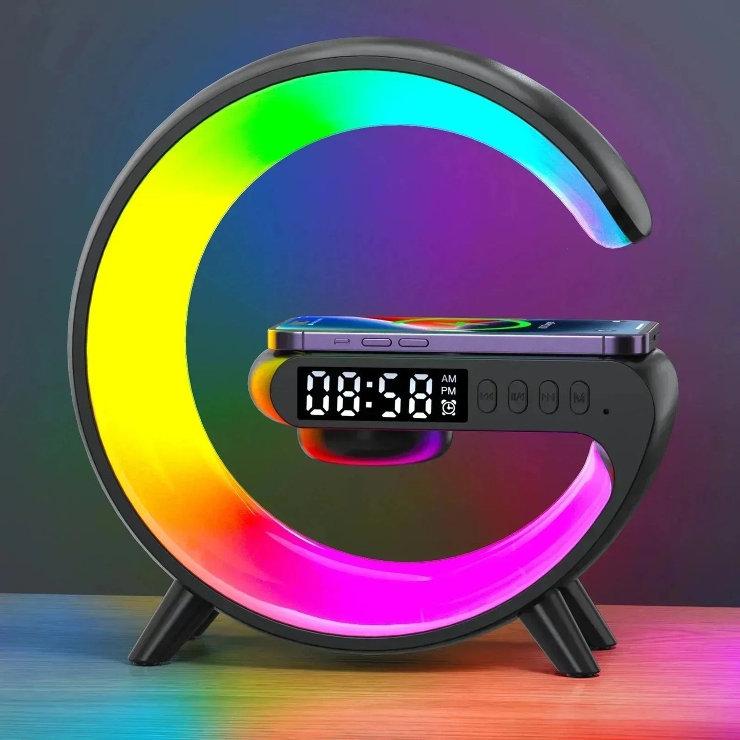 Wireless charger Bluetooth 5.0 speaker RGB night light lamp