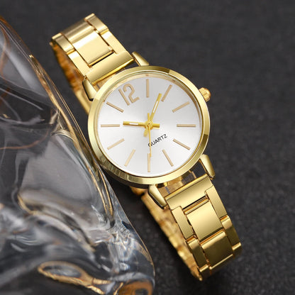 Fashion Women Elagant Watch Casual Simple Steel Strap Quartz