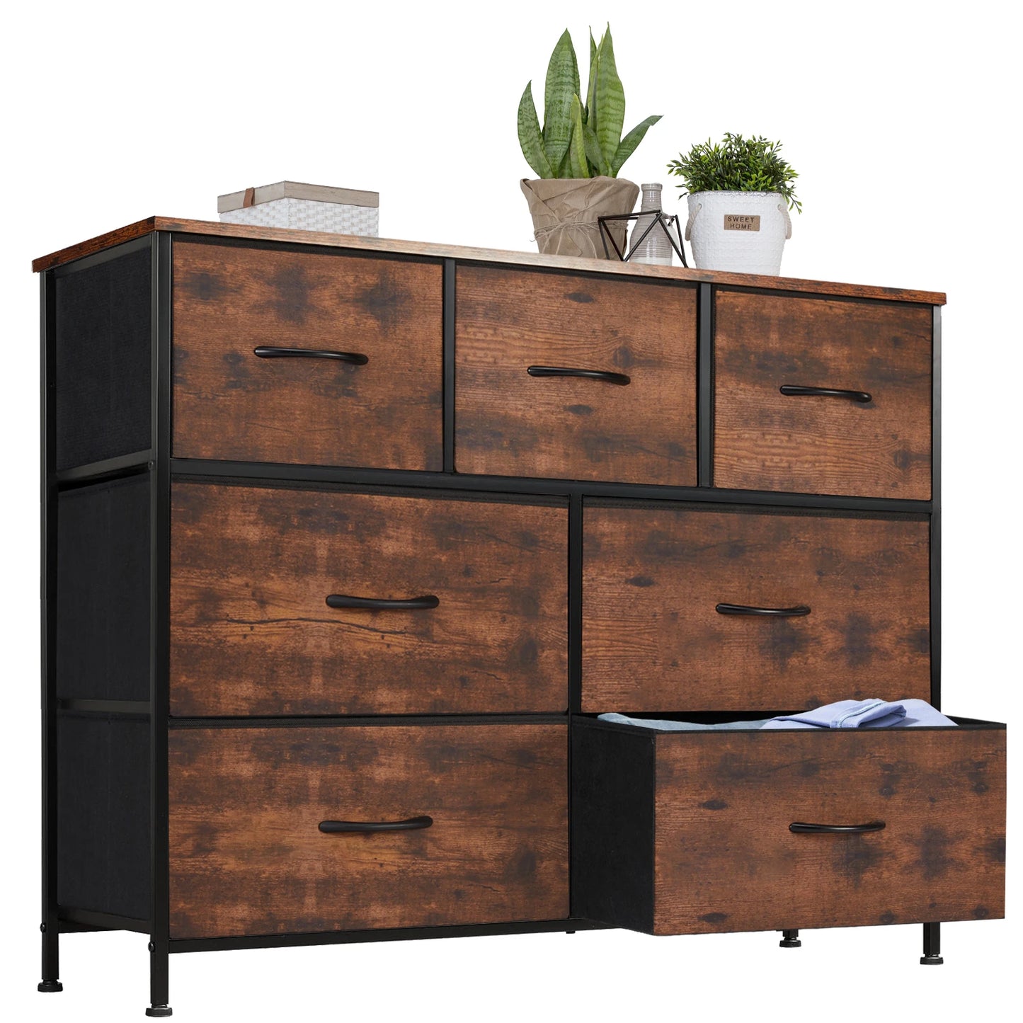 JHK Desser For Bedroom With 7 Fabric Drawers Organizer Storage