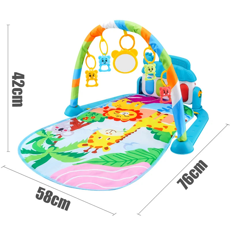 Baby Fitness Stand Music Play Gym Activity Toys Newborn Piano