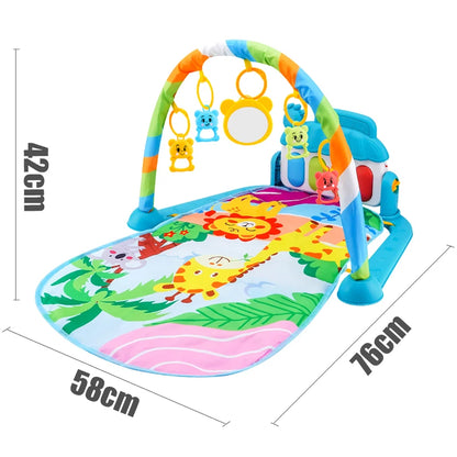 Baby Fitness Stand Music Play Gym Activity Toys Newborn Piano