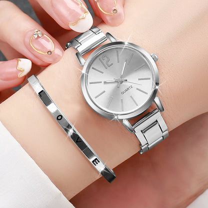 Fashion Women Elagant Watch Casual Simple Steel Strap Quartz