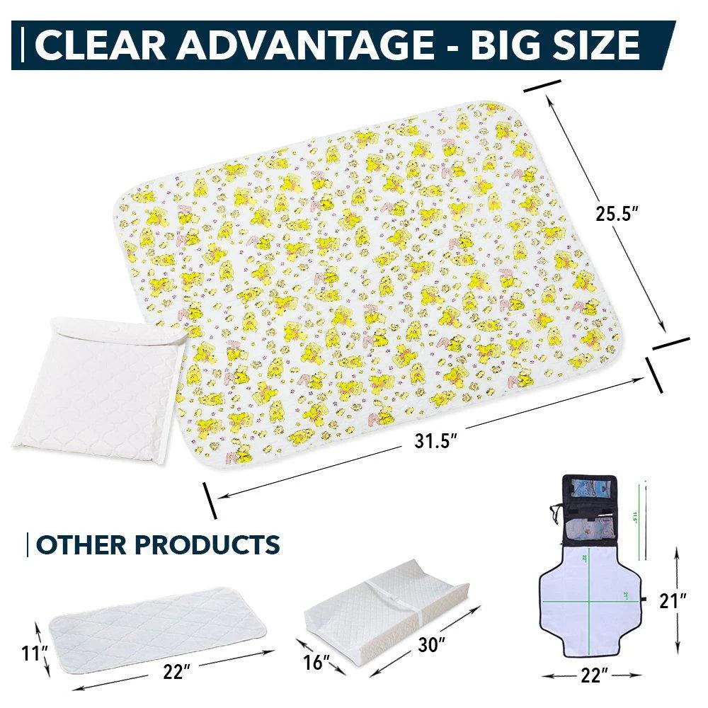 Changing Mat Biggest Waterproof & Reusable Portable Changing Pad 25.5X31.5 Inch