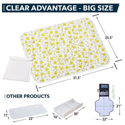 Changing Mat Biggest Waterproof & Reusable Portable Changing Pad 25.5X31.5 Inch