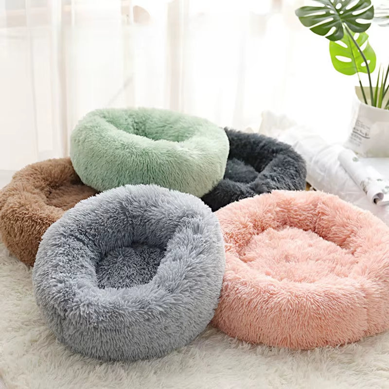 New Four Seasons Plush Pet Nests Creative Cat and Dog Nests Warm Detachable Washable Breathable round Cat Nests Pet Nests Sofa