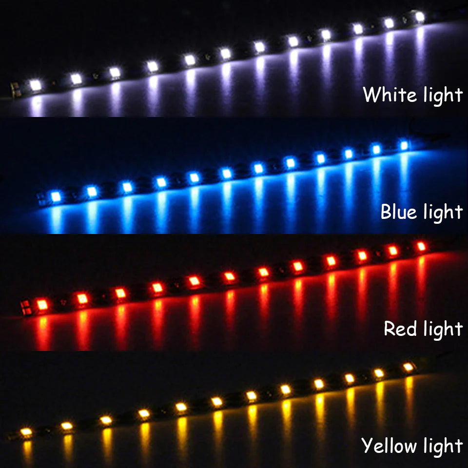 Lot Waterproof 12''/15 DC 12V Motor LED Strip Underbody Light for Car Motorcycle